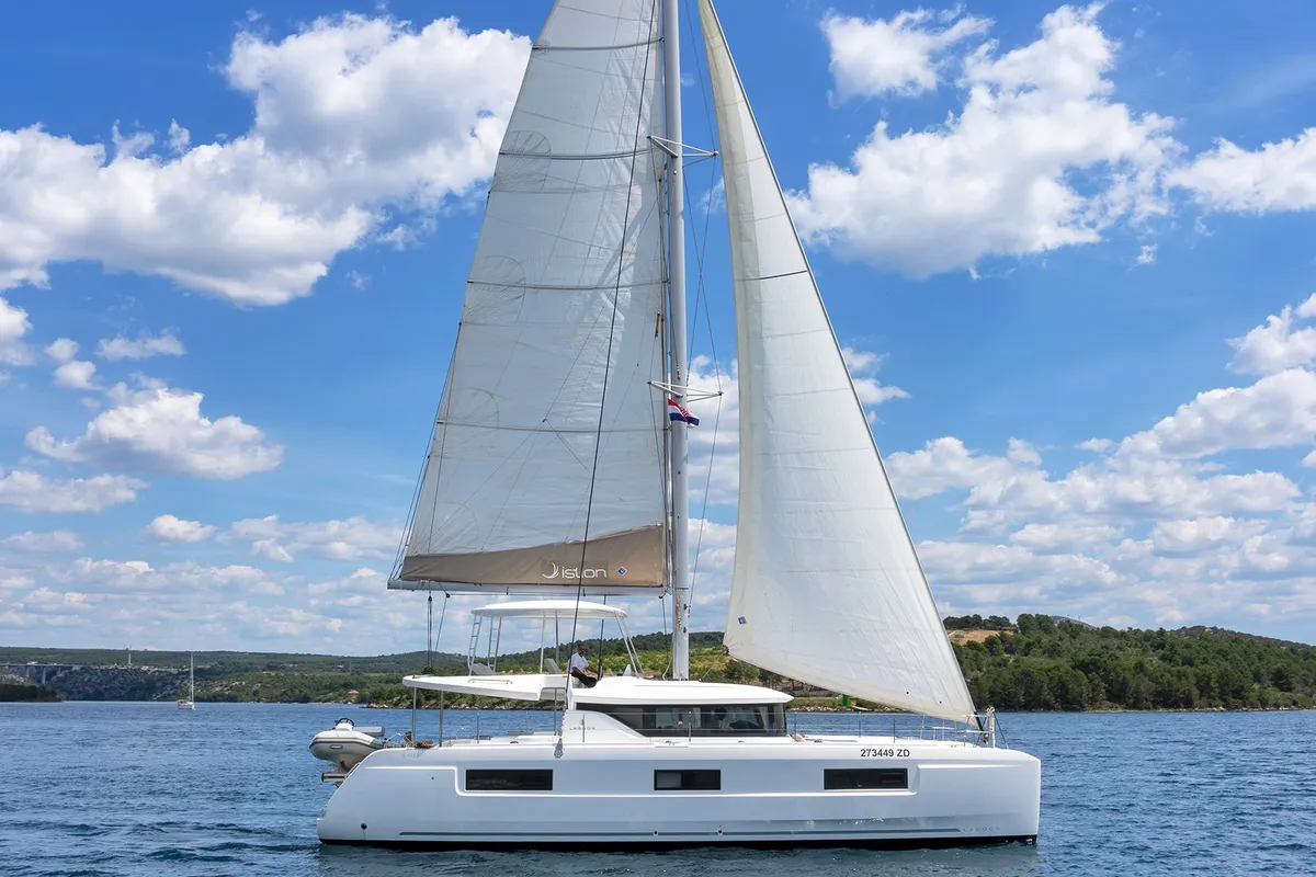 White Pearl, a Lagoon Lagoon 46 catamaran at Skradin, Croatia