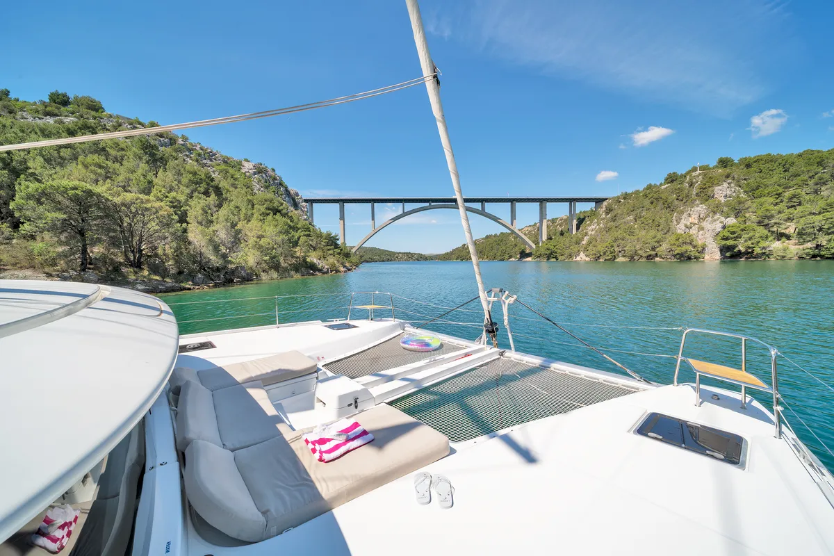 White Pearl, a Lagoon Lagoon 46 catamaran at Skradin, Croatia