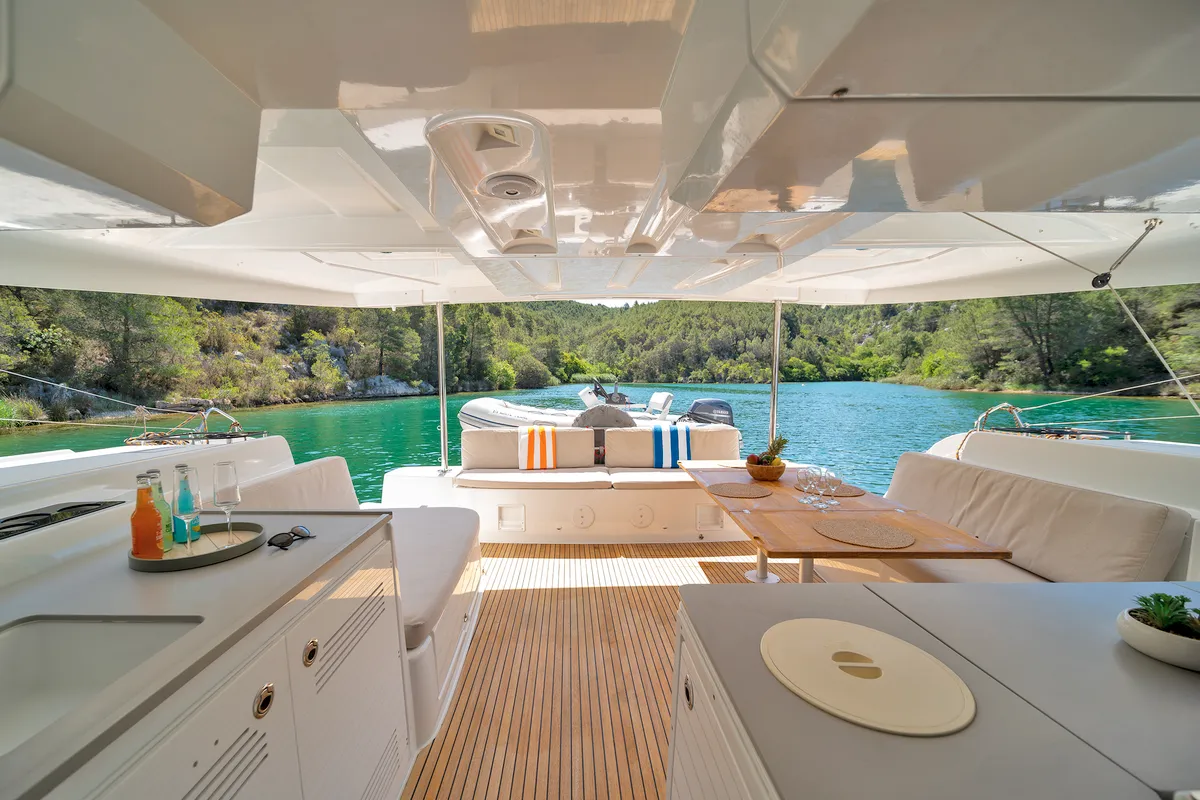 White Pearl, a Lagoon Lagoon 46 catamaran at Skradin, Croatia