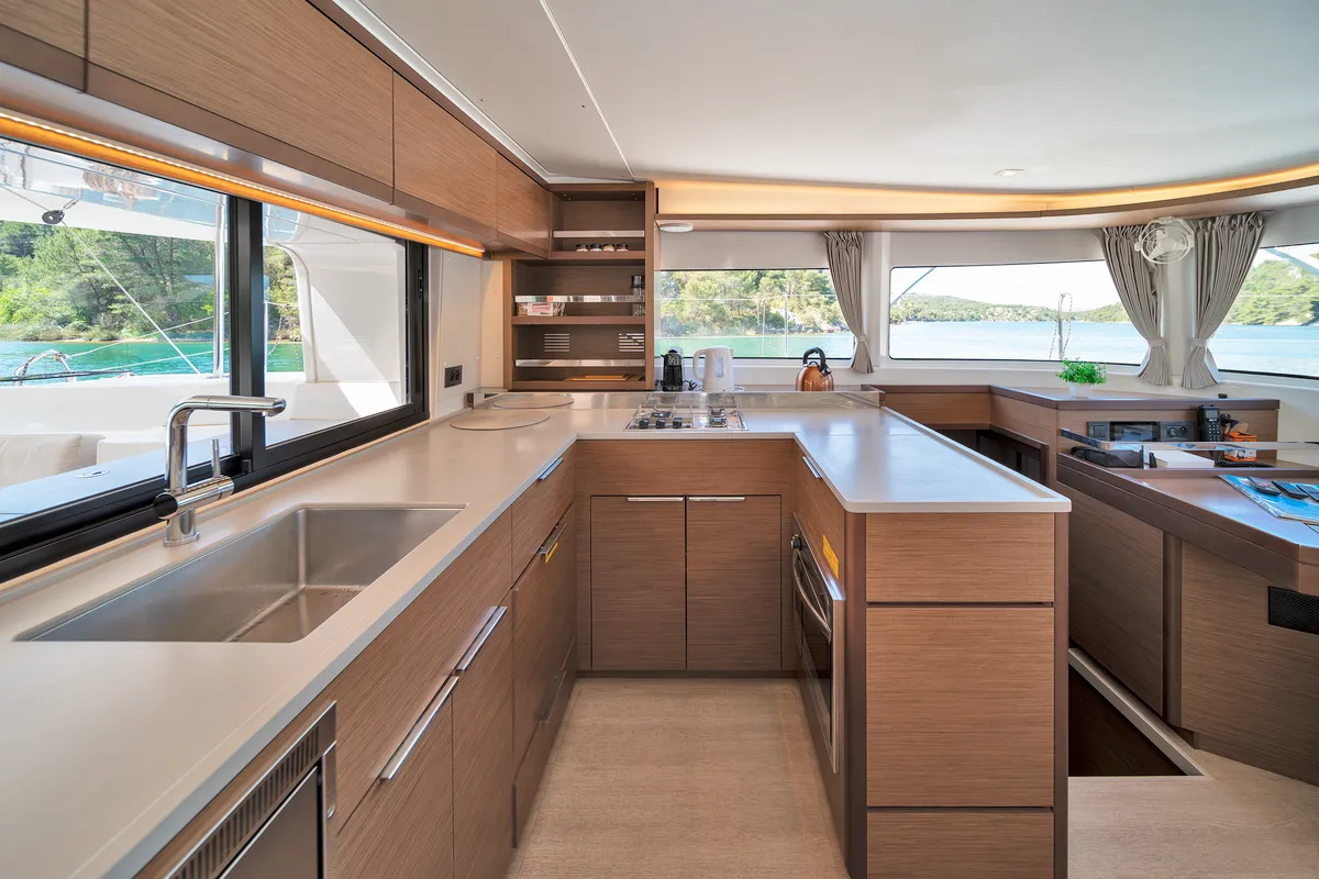White Pearl, a Lagoon Lagoon 46 catamaran at Skradin, Croatia