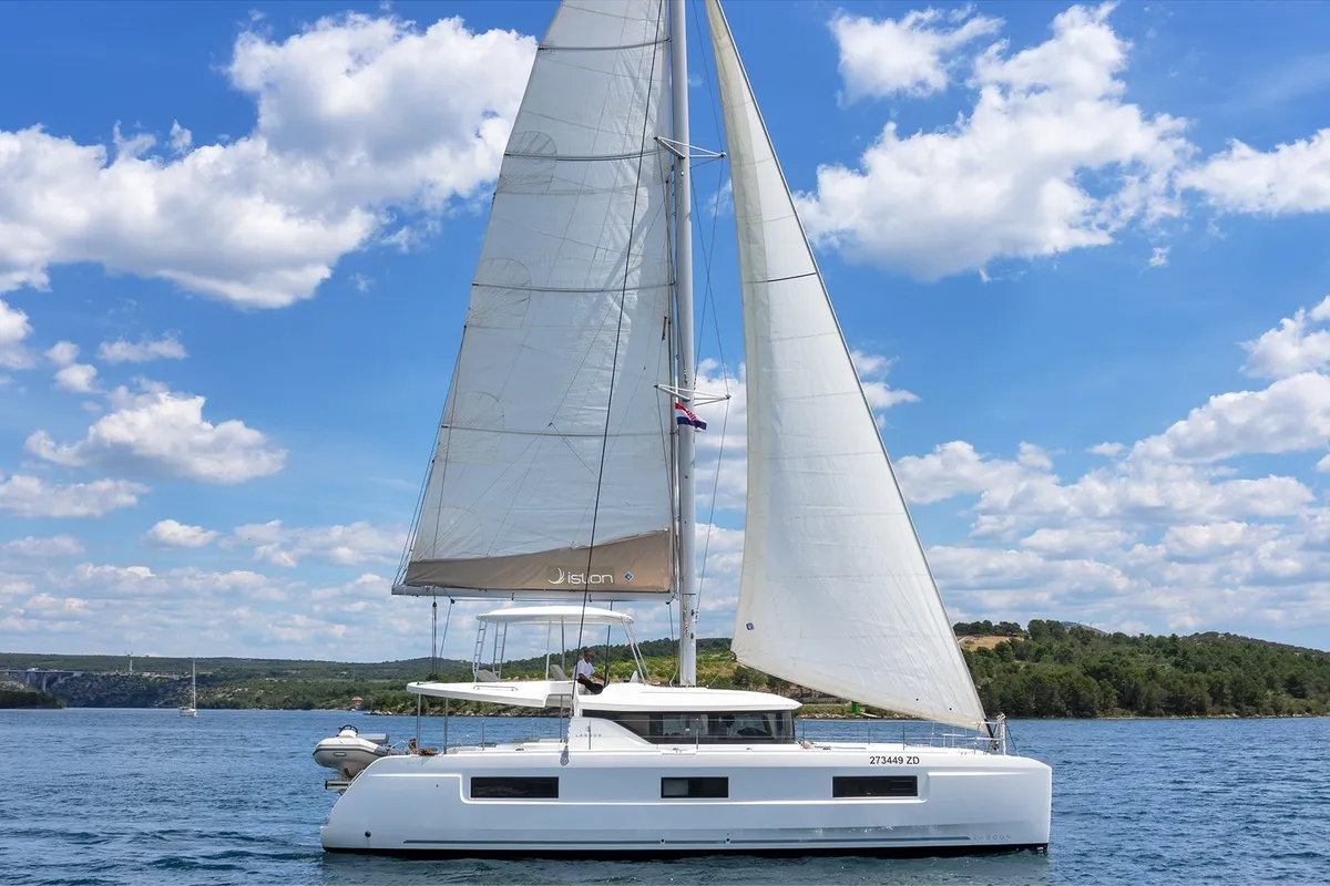 White Pearl, a Lagoon Lagoon 46 catamaran at Skradin, Croatia