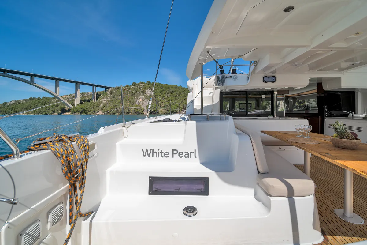 White Pearl, a Lagoon Lagoon 46 catamaran at Skradin, Croatia