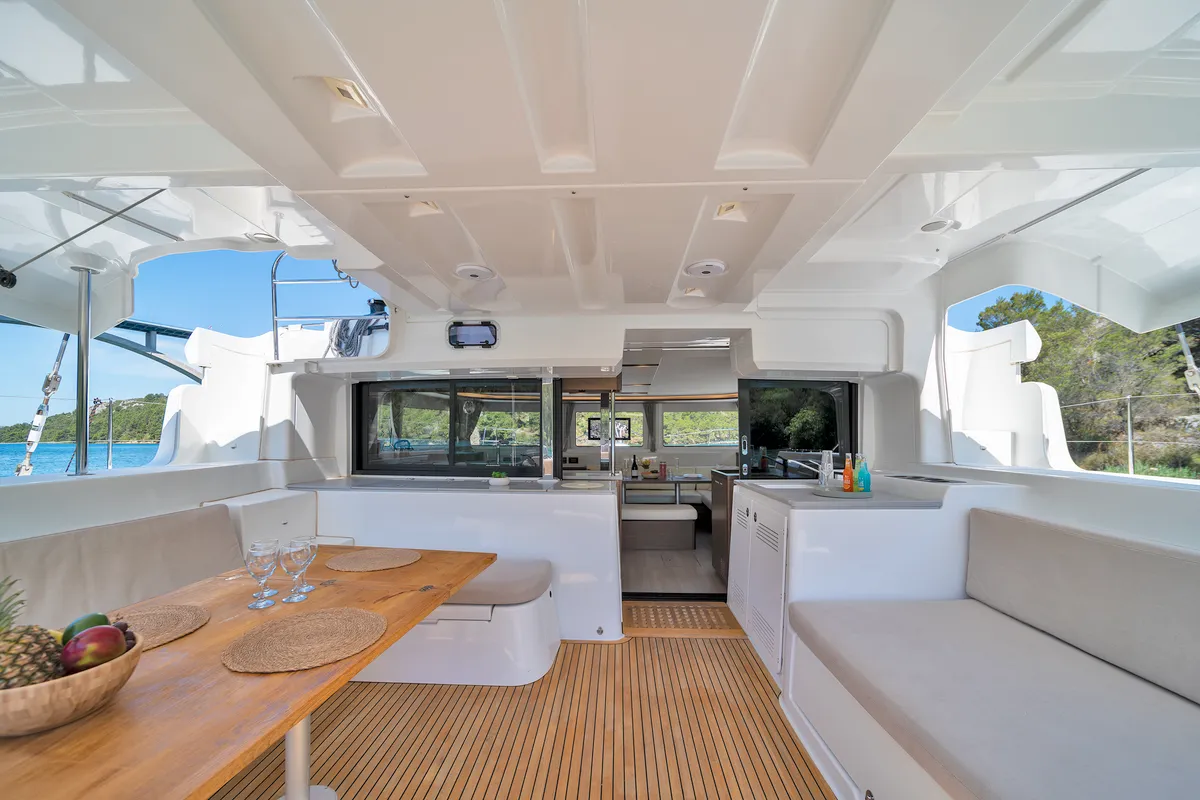 White Pearl, a Lagoon Lagoon 46 catamaran at Skradin, Croatia