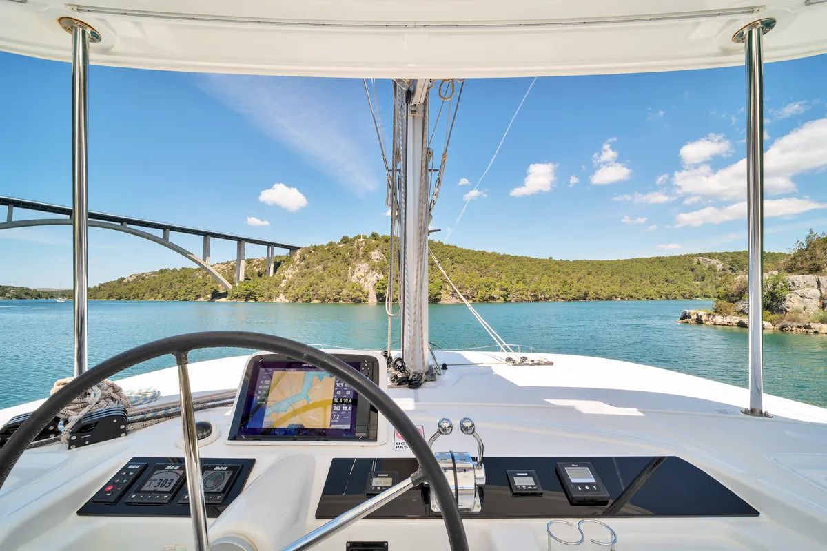 White Pearl, a Lagoon Lagoon 46 catamaran at Skradin, Croatia