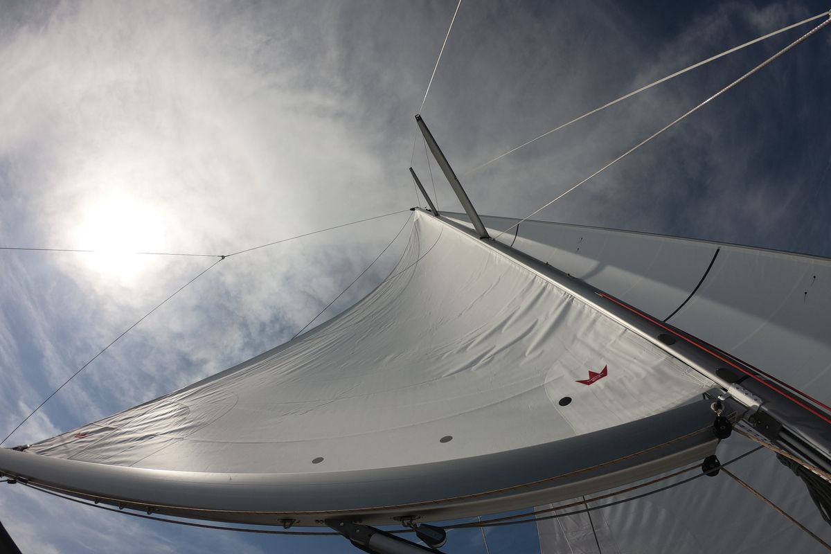 Exterior view of Famiglia, a Beneteau Oceanis 51.1 sailboat at Athens, Greece