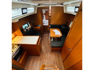 Salon of Simbad, a Bavaria C38 sailboat at Novi Vinodolski, Croatia