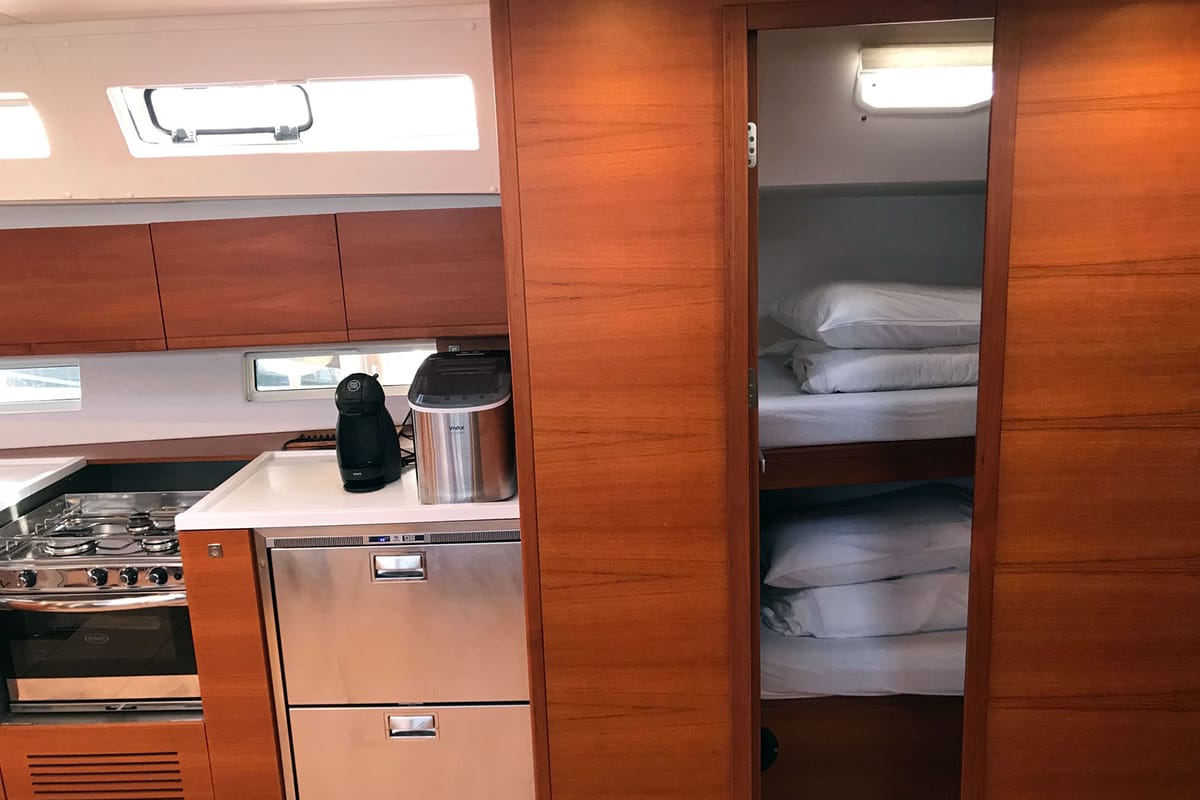 Galley of More Fun, a More Boats More 55 sailboat at Grad Kaštela, Croatia