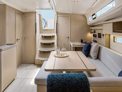 Salon of Ithaca, a Beneteau Oceanis 40.1 sailboat at Athens, Greece