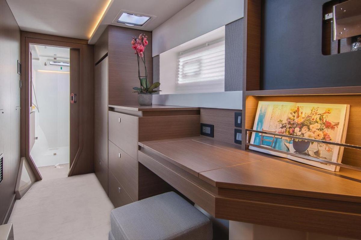 Cabin on Moorings 4200/3 Club, a Leopard 42 catamaran at English Harbour, Antigua and Barbuda