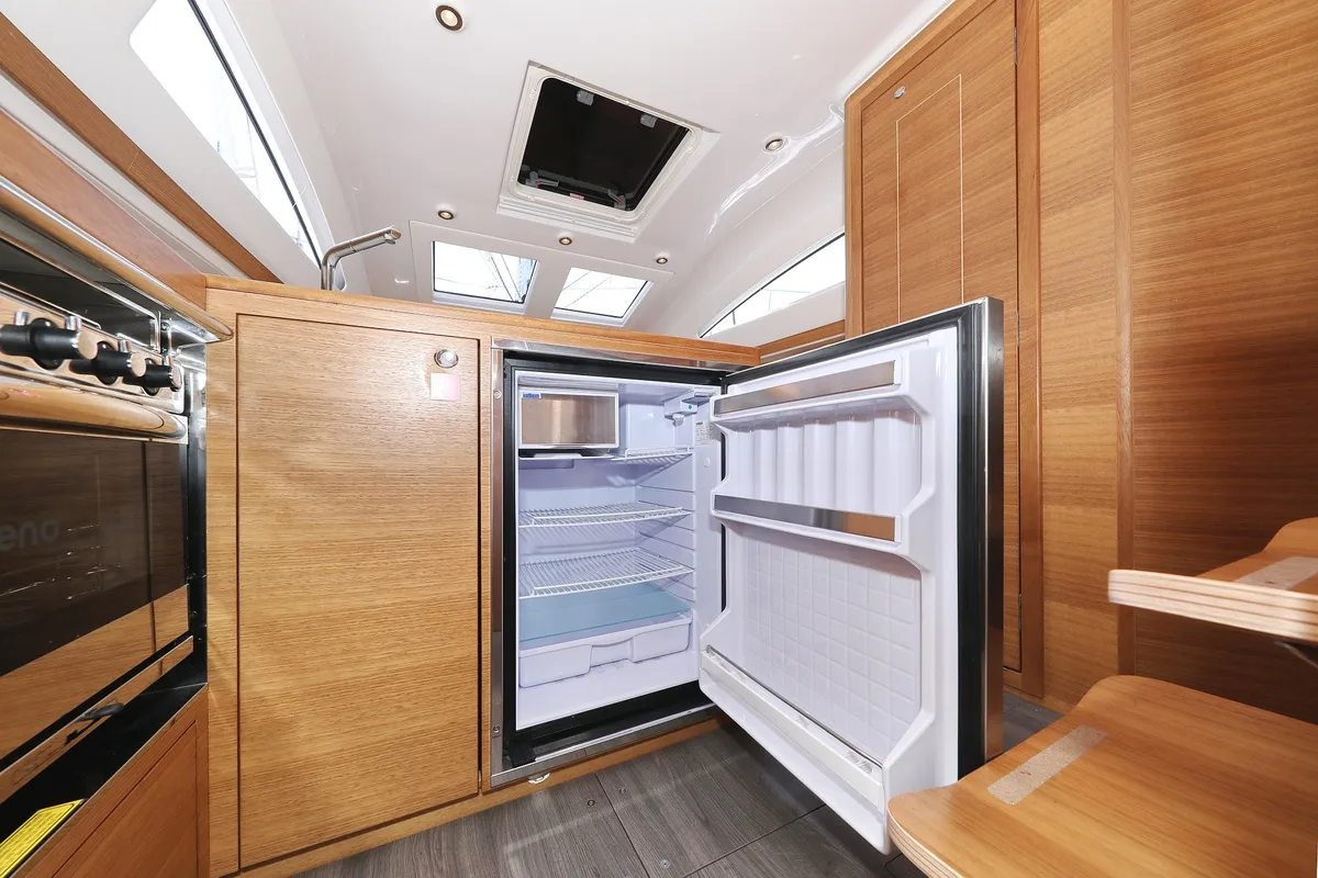 Galley of Kaya, a Elan Impression 40.1 sailboat at Grad Biograd na Moru, Croatia