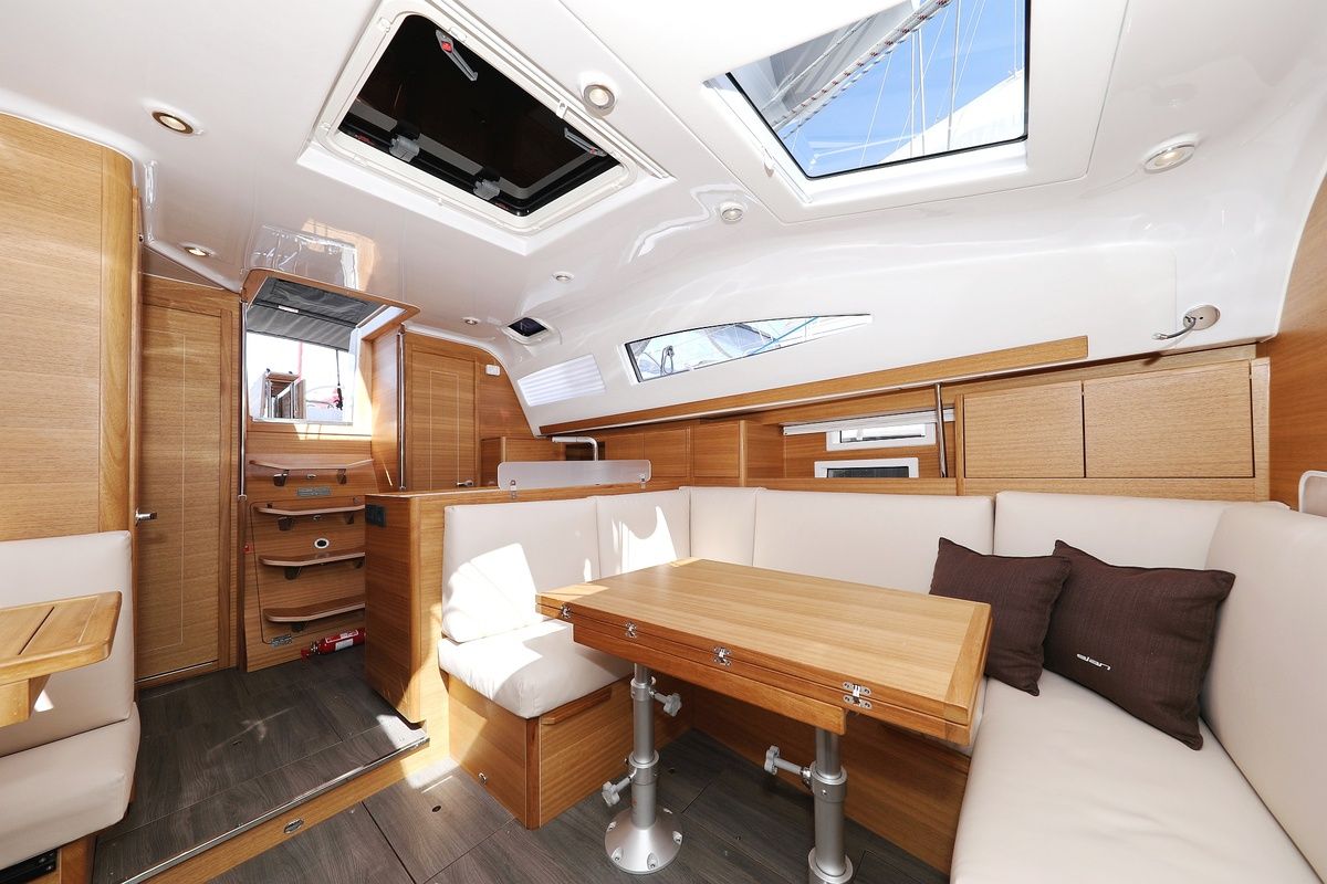 Salon of Kaya, a Elan Impression 40.1 sailboat at Grad Biograd na Moru, Croatia