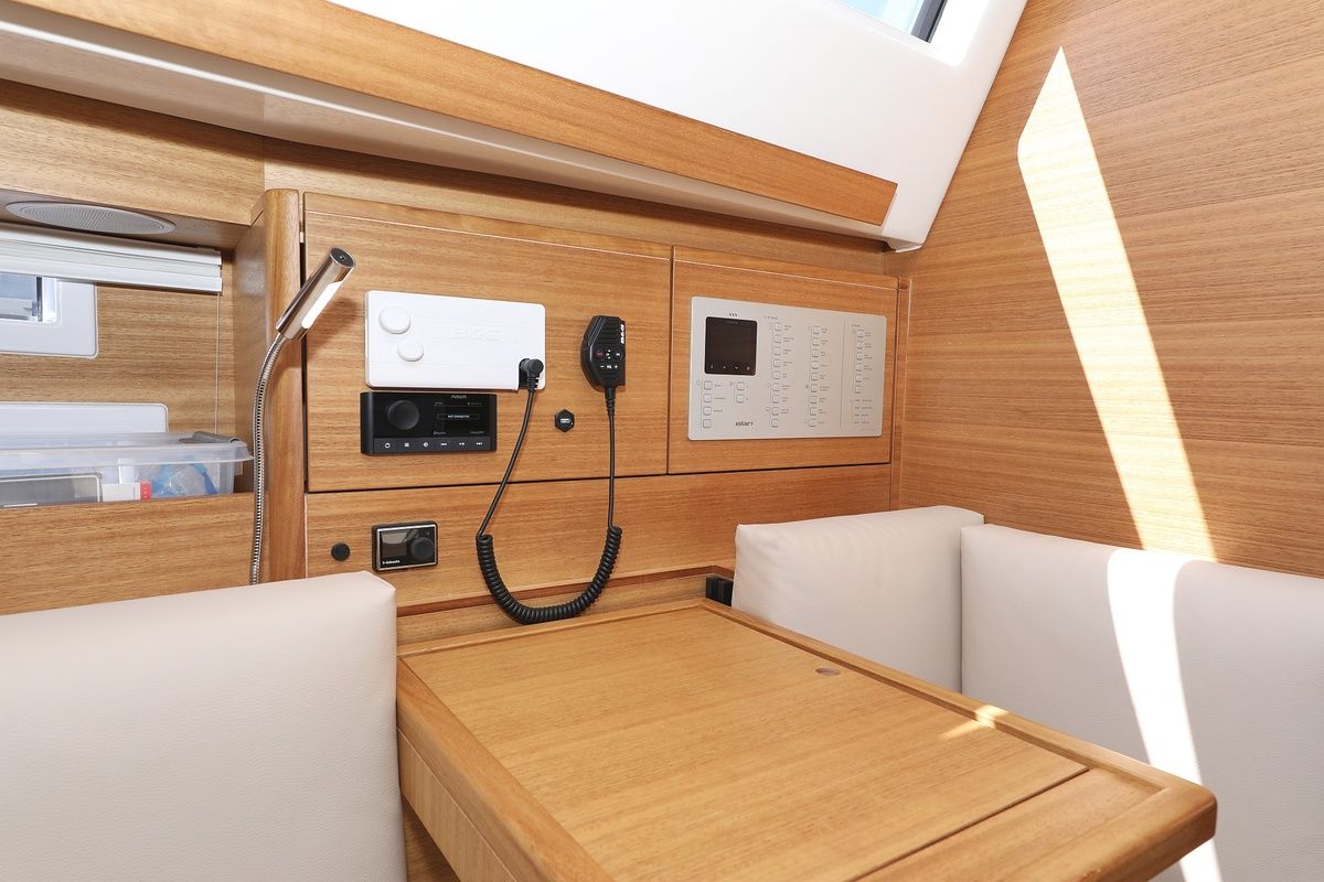 Salon of Kaya, a Elan Impression 40.1 sailboat at Grad Biograd na Moru, Croatia