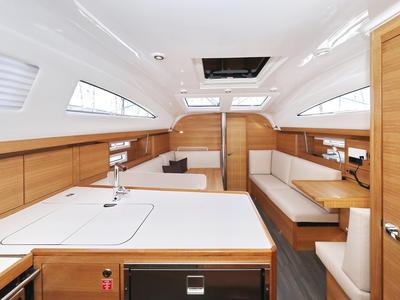 Galley of Kaya, a Elan Impression 40.1 sailboat at Grad Biograd na Moru, Croatia