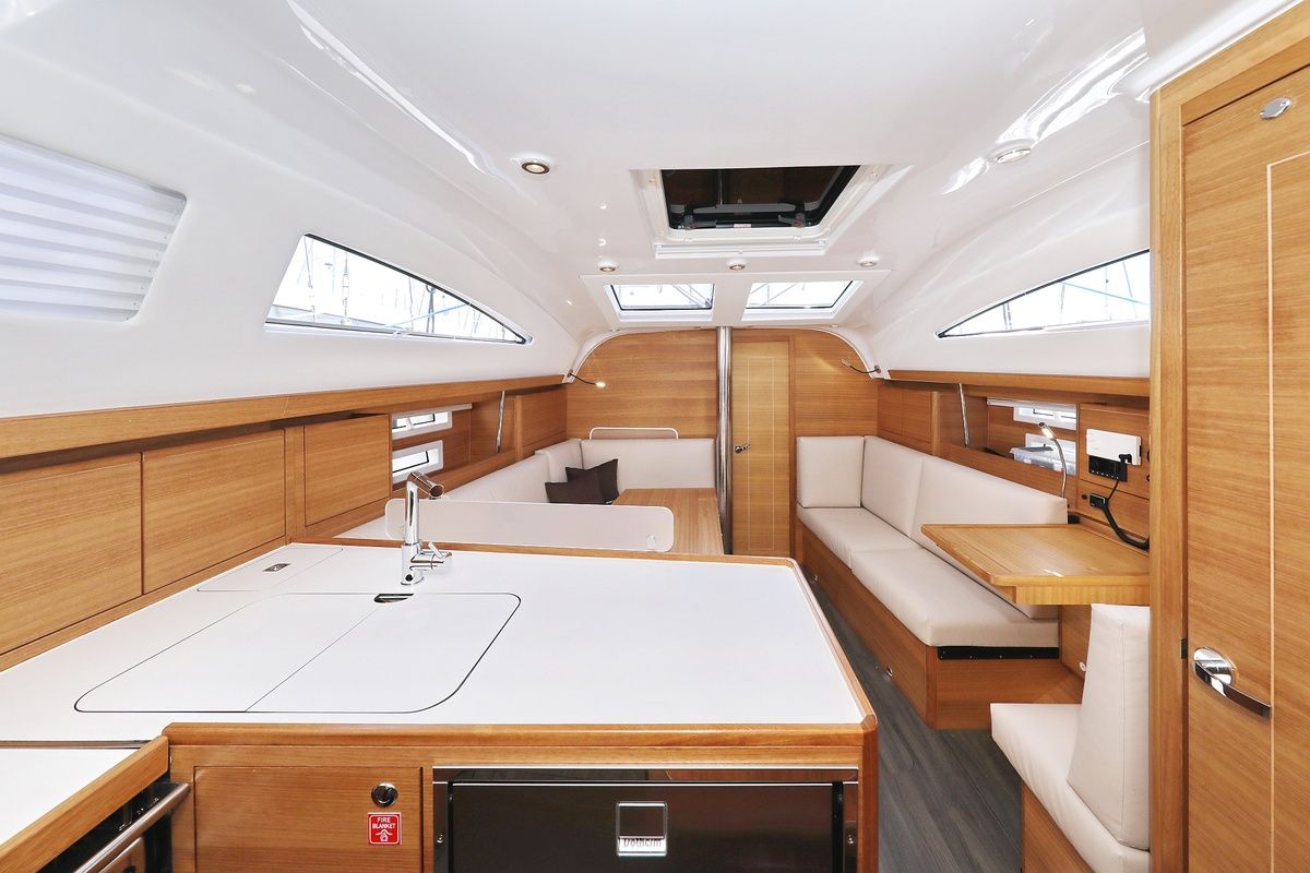 Galley of Kaya, a Elan Impression 40.1 sailboat at Grad Biograd na Moru, Croatia