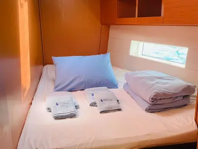 Cabin on B-Line, a Bavaria C50 sailboat at Fethiye, Turkey