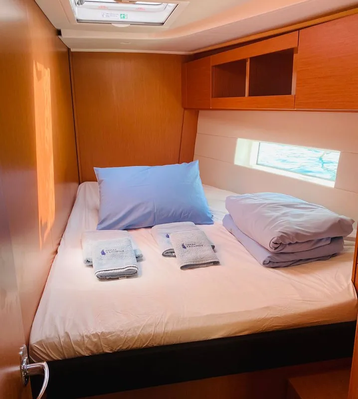 Cabin on B-Line, a Bavaria C50 sailboat at Fethiye, Turkey