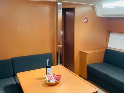 Salon of B-Line, a Bavaria C50 sailboat at Fethiye, Turkey