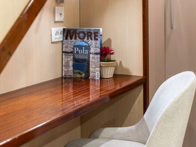 Cabin on MS Carpe Diem, a Gulet Motor sailer motorboat at Grad Trogir, Croatia