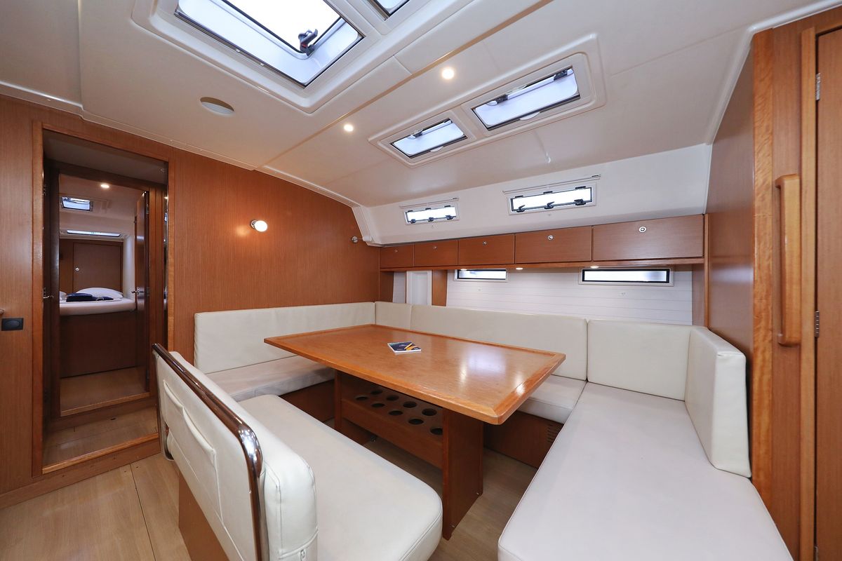 Salon of Siegal, a Bavaria Cruiser 50 sailboat at Grad Biograd na Moru, Croatia