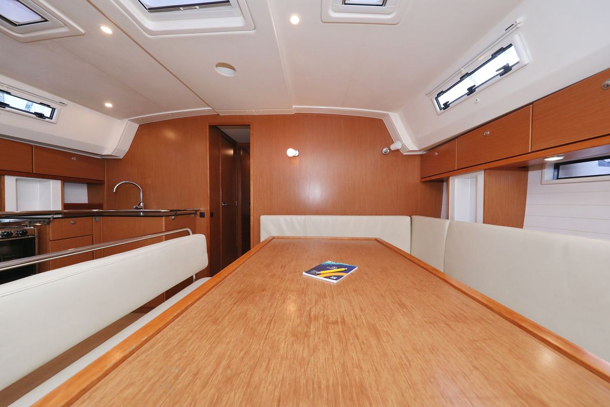 Salon of Siegal, a Bavaria Cruiser 50 sailboat at Grad Biograd na Moru, Croatia