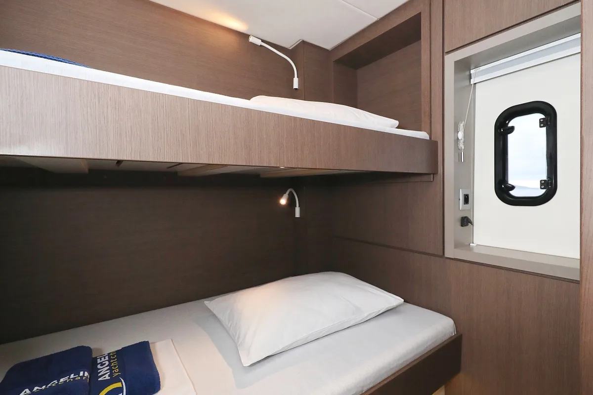 Cabin on Triton, a Bali 4.6 catamaran at Grad Trogir, Croatia
