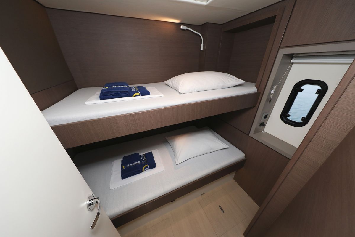Cabin on Triton, a Bali 4.6 catamaran at Grad Trogir, Croatia