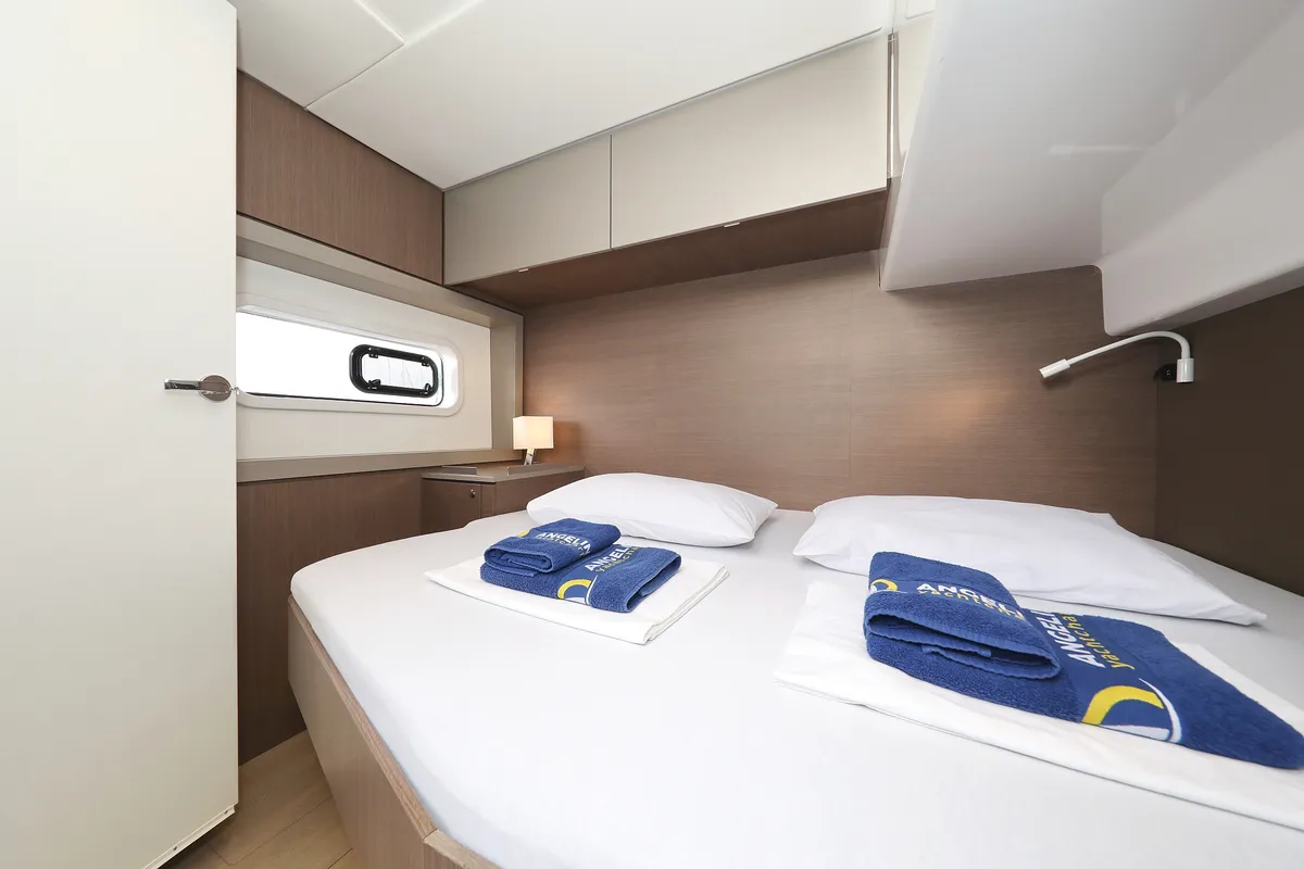 Cabin on Triton, a Bali 4.6 catamaran at Grad Trogir, Croatia
