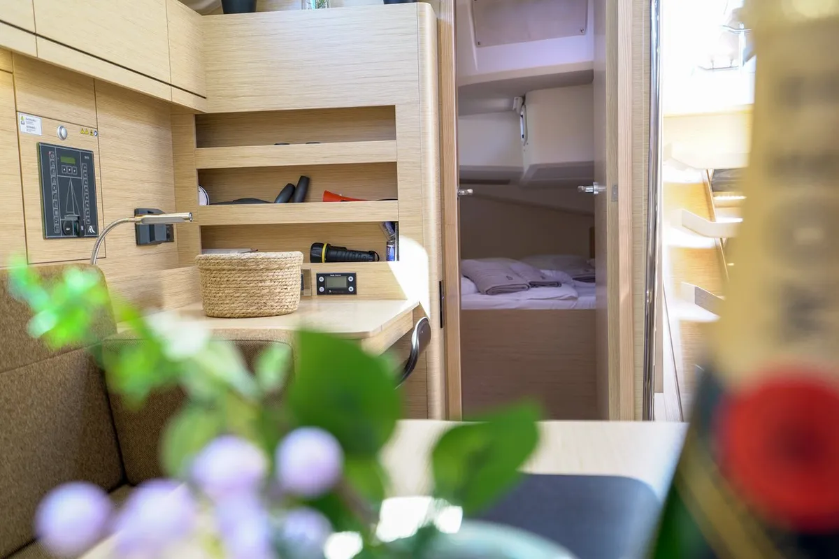 Salon of Evelyn, a Hanse Yachts Hanse 508 sailboat at Seget Donji, Croatia