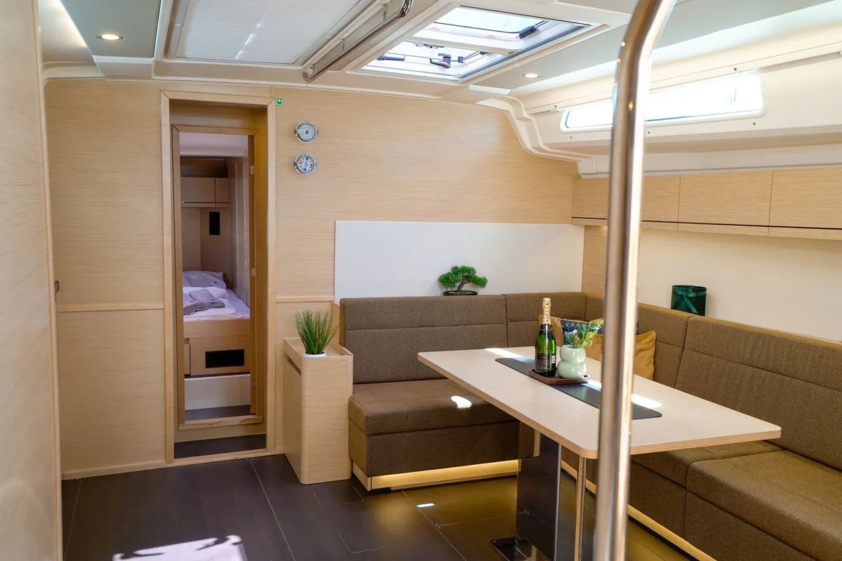 Salon of Evelyn, a Hanse Yachts Hanse 508 sailboat at Seget Donji, Croatia