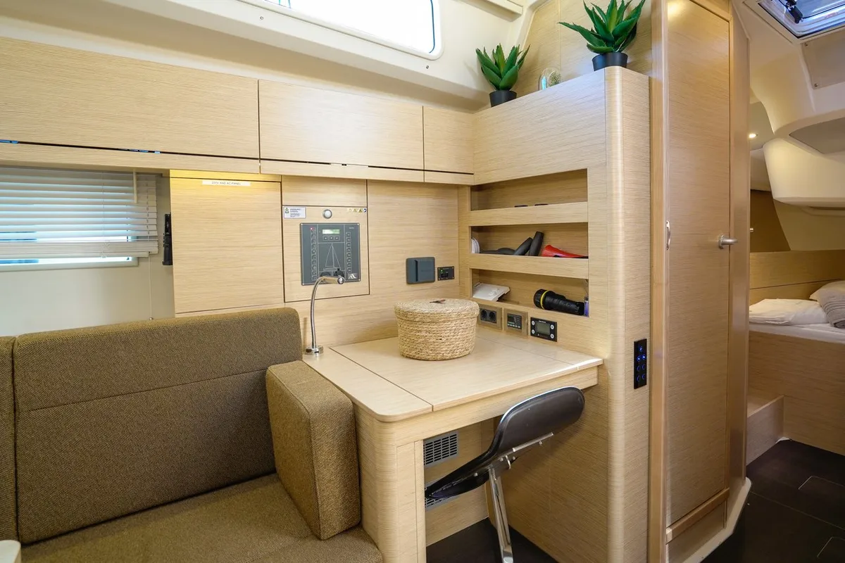 Salon of Evelyn, a Hanse Yachts Hanse 508 sailboat at Seget Donji, Croatia