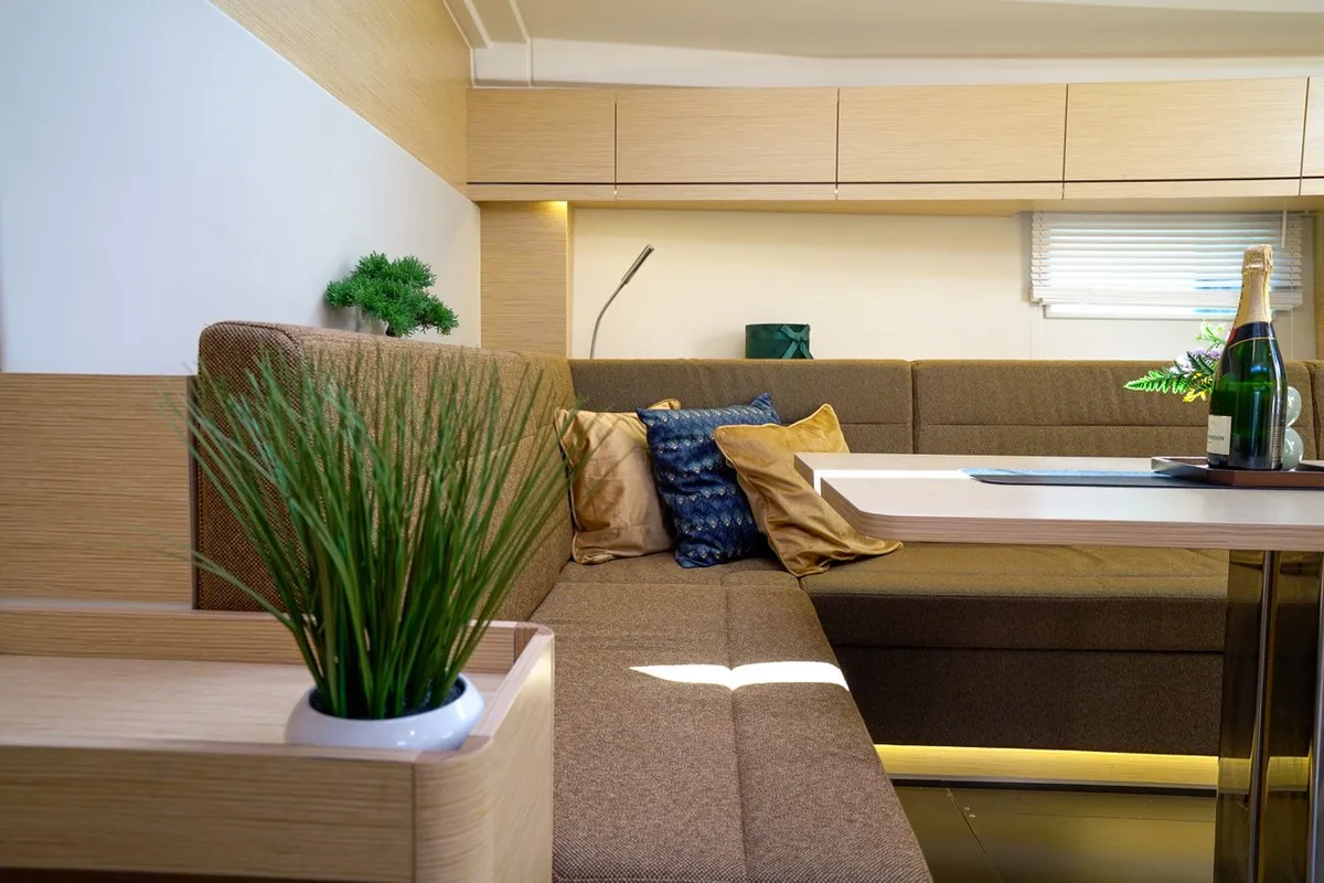 Salon of Evelyn, a Hanse Yachts Hanse 508 sailboat at Seget Donji, Croatia