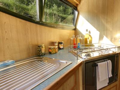 Galley of Caprice - Comfort 49, a Cygnet Caprice motorboat at Portiragnes, France
