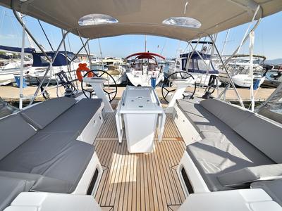 Deck of Antonela M, a Beneteau Oceanis 46.1 sailboat at Zadar, Croatia