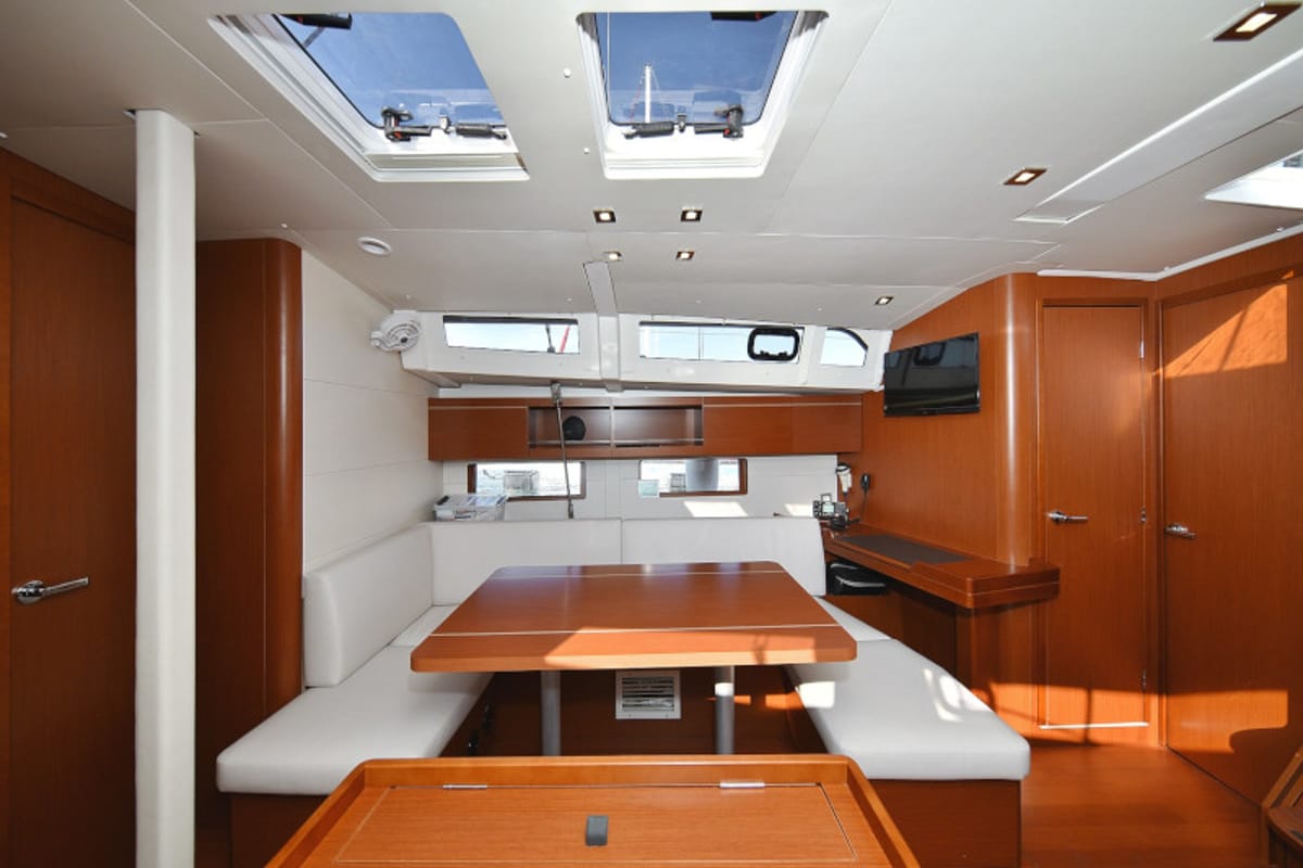 Salon of Antonela M, a Beneteau Oceanis 46.1 sailboat at Zadar, Croatia