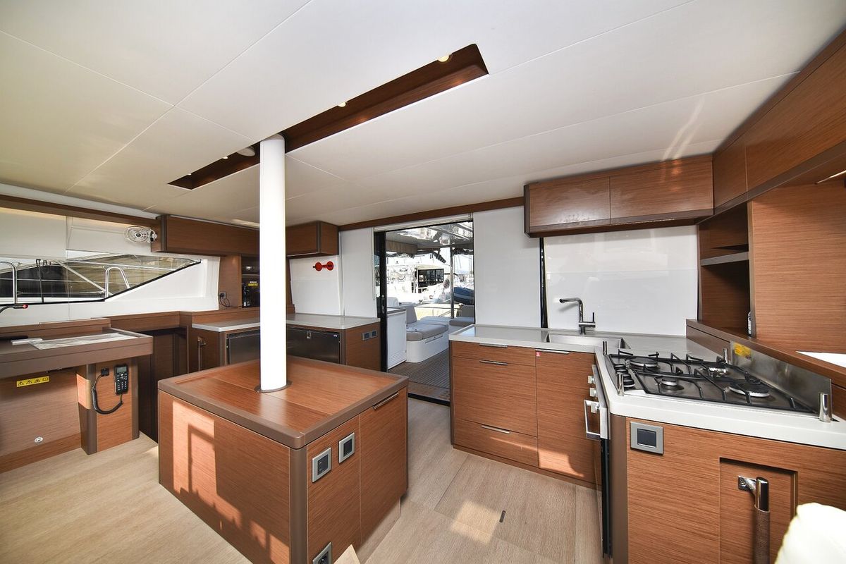 Galley of Lux, a Lagoon 50 catamaran at Općina Sukošan, Croatia