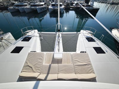Deck of Lux, a Lagoon 50 catamaran at Općina Sukošan, Croatia