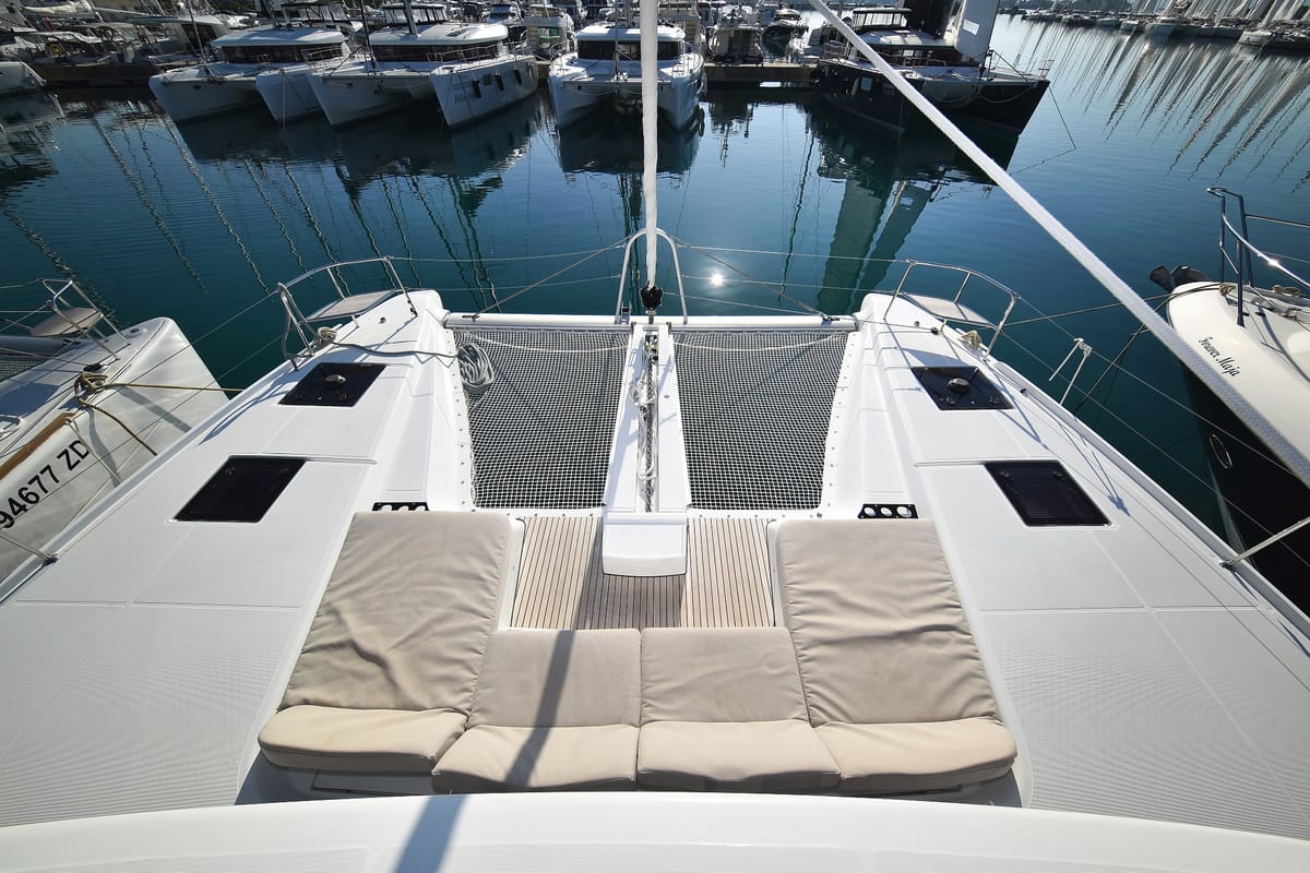 Deck of Lux, a Lagoon 50 catamaran at Općina Sukošan, Croatia