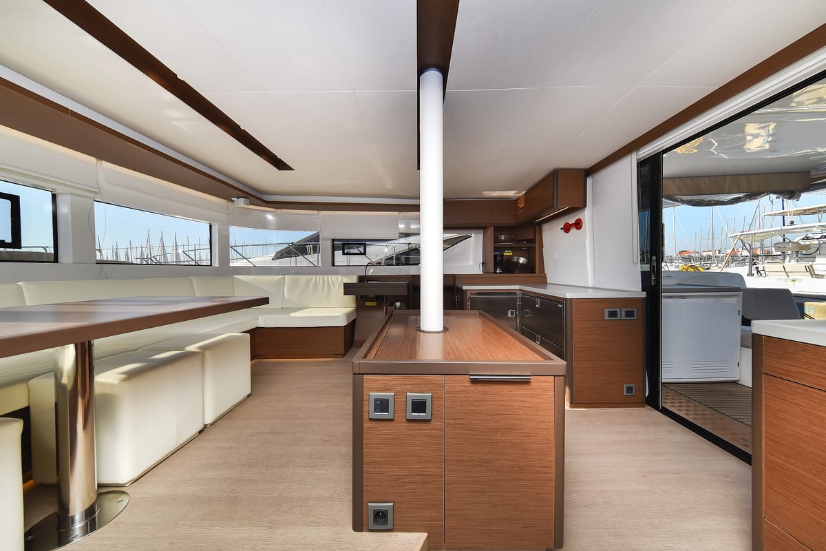 Galley of Lux, a Lagoon 50 catamaran at Općina Sukošan, Croatia