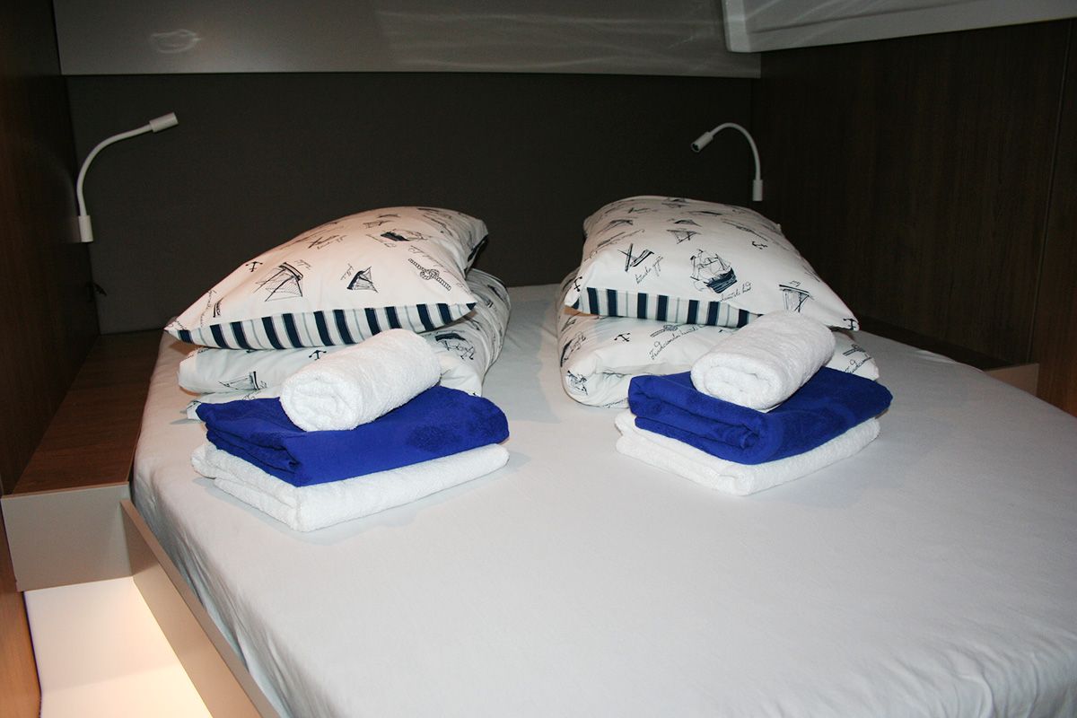 Family 257, a Bali Catspace catamaran at Dubrovnik, Croatia