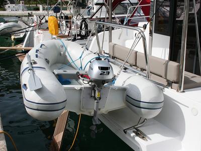 Family 257, a Bali Catspace catamaran at Dubrovnik, Croatia