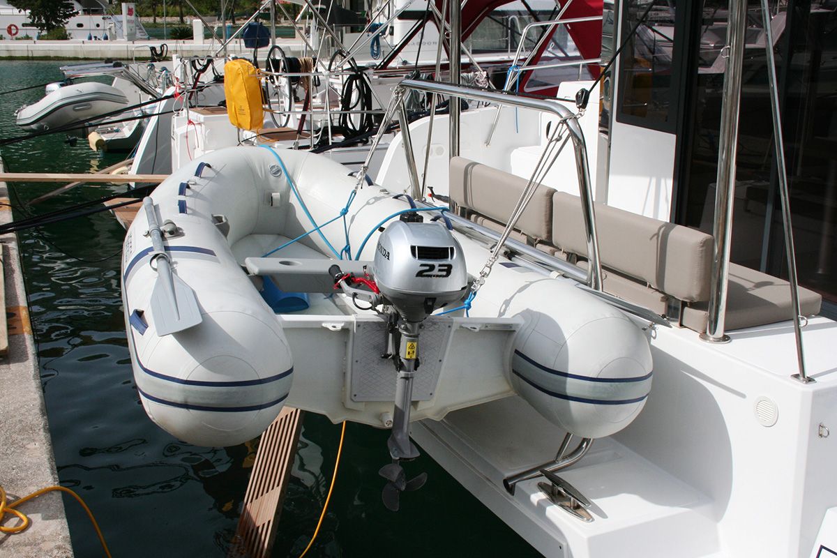 Family 257, a Bali Catspace catamaran at Dubrovnik, Croatia