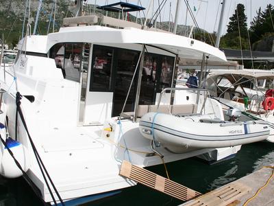 Family 257, a Bali Catspace catamaran at Dubrovnik, Croatia
