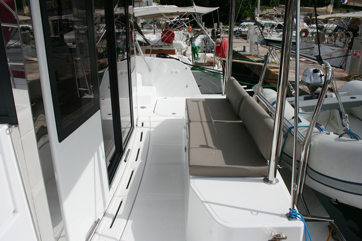 Family 257, a Bali Catspace catamaran at Dubrovnik, Croatia