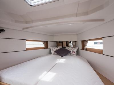 Cabin on Teodora, a Beneteau Oceanis 38.1 sailboat at Dubrovnik, Croatia