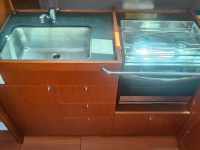 Galley of Paulina, a Beneteau Oceanis 41.1 sailboat at Procida, Italy