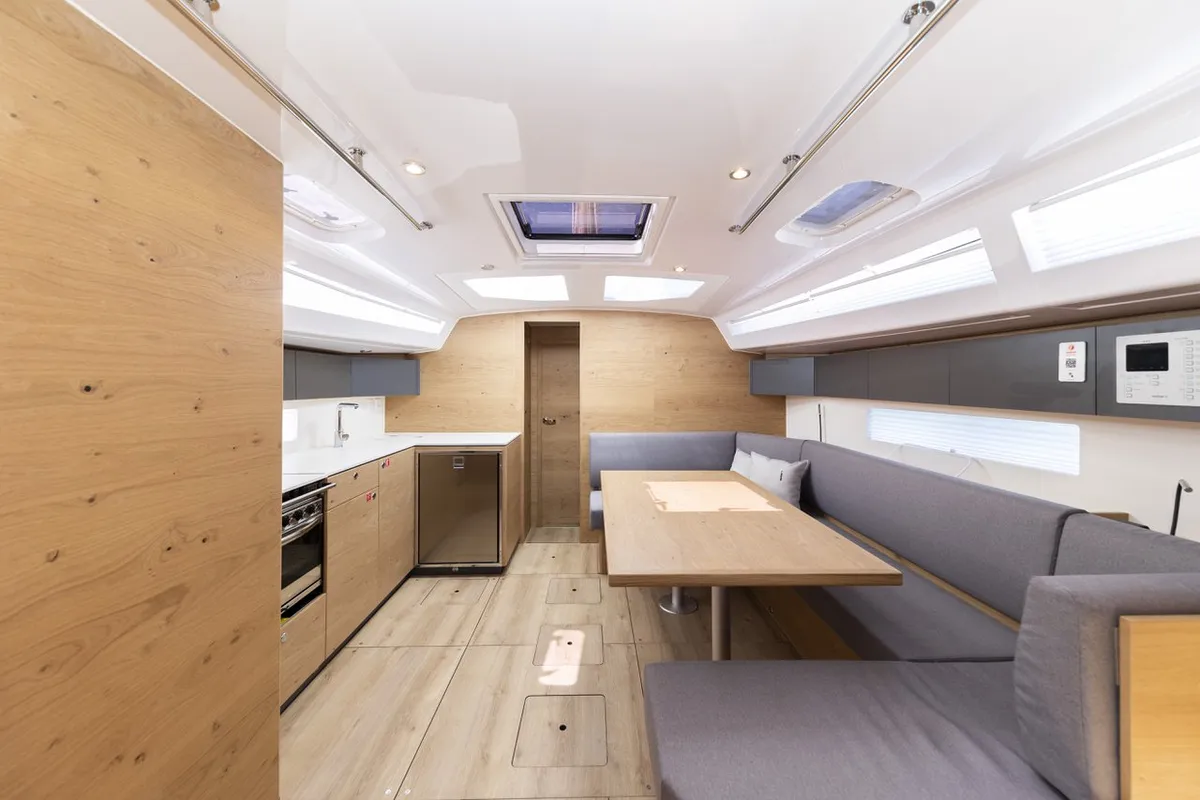 Salon of Vekenega, a Elan Impression 45 sailboat at Zadar, Croatia