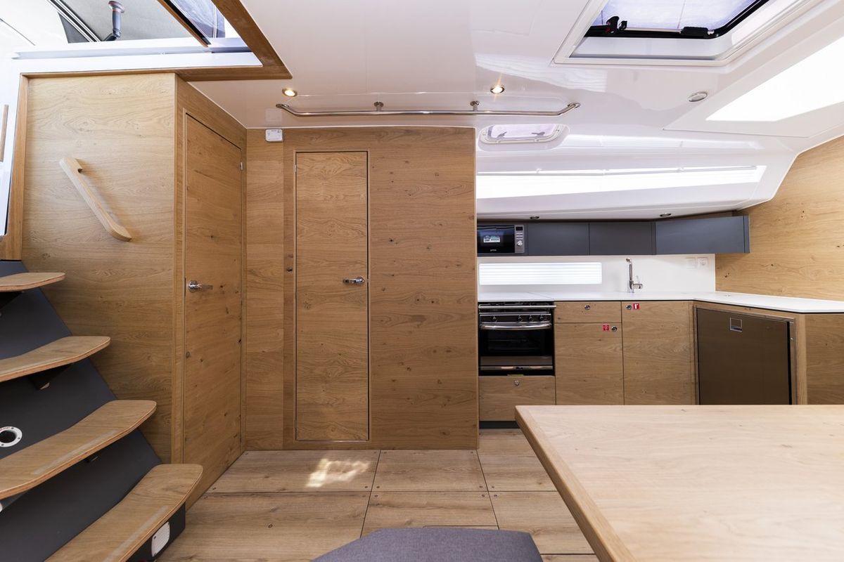 Salon of Vekenega, a Elan Impression 45 sailboat at Zadar, Croatia