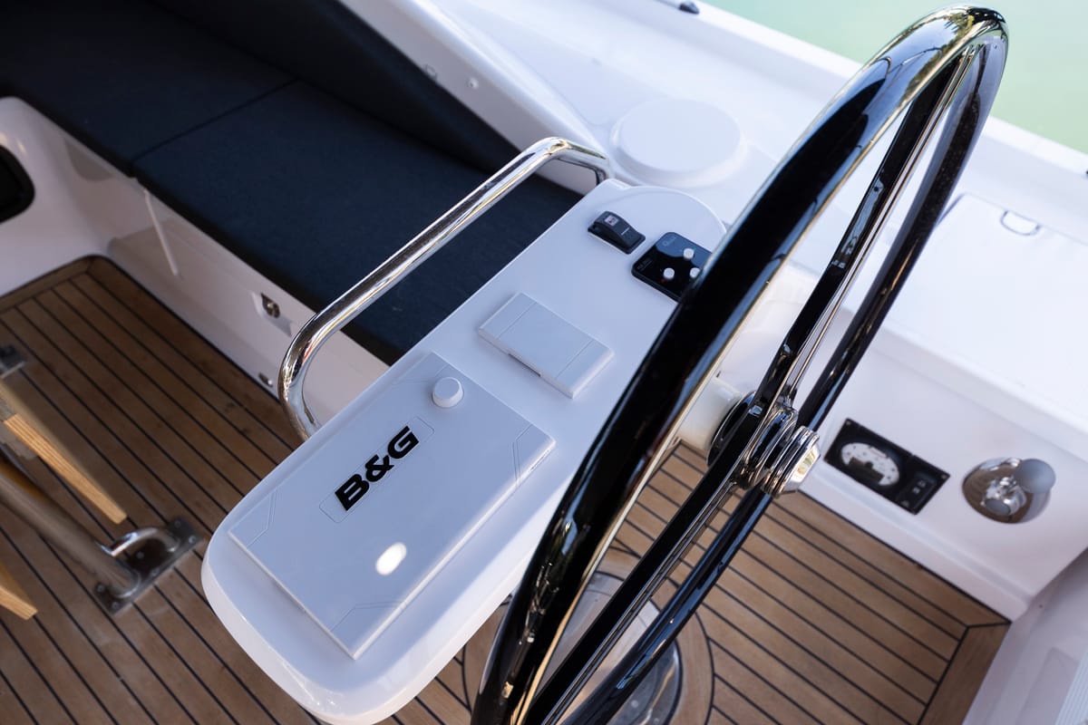 Exterior view of Vekenega, a Elan Impression 45 sailboat at Zadar, Croatia