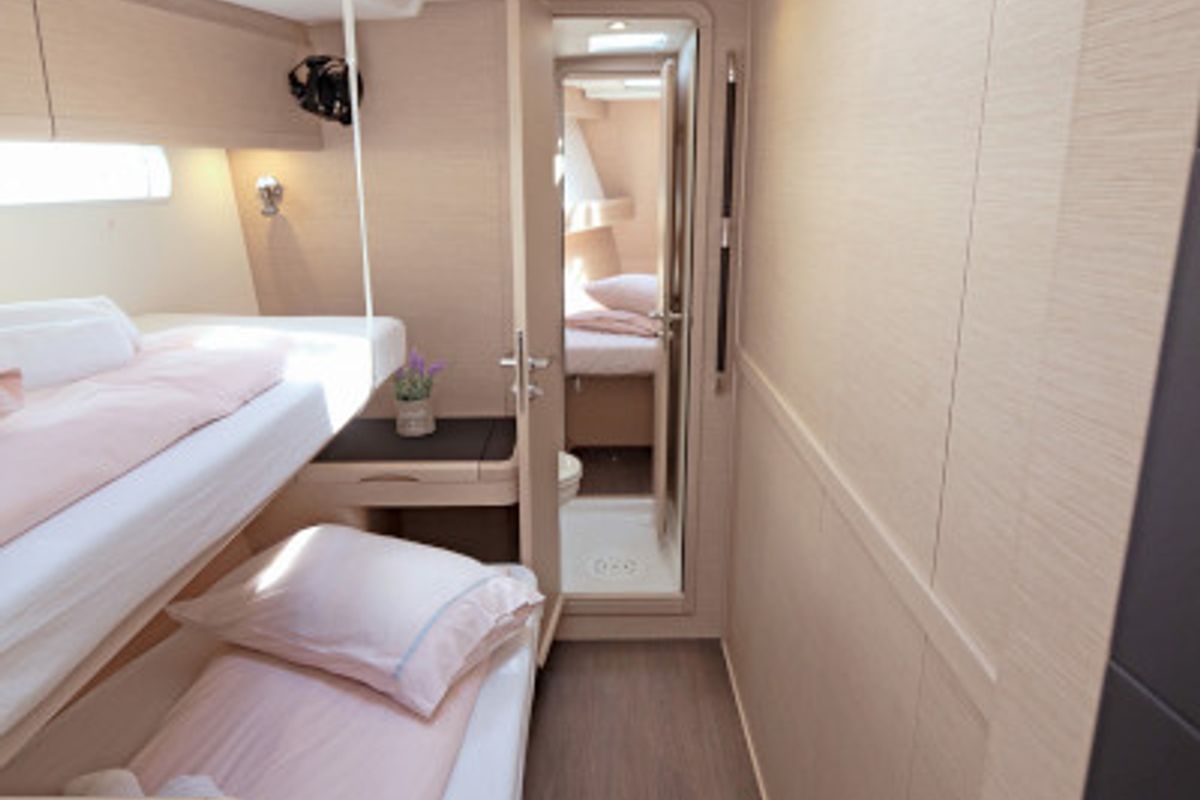 Cabin on Atlas, a Jeanneau 58 sailboat at Lavreotiki Municipal Unit, Greece