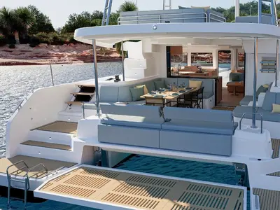 Manaia, a Lagoon Lagoon 47 catamaran at Seget Donji, Croatia